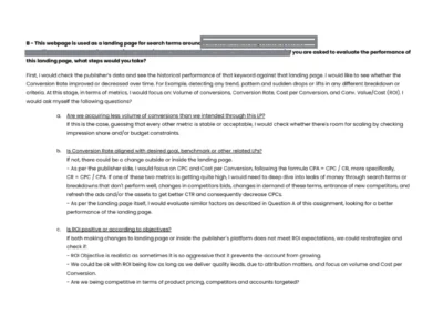 Evaluación del Desempeño de la Página de Aterrizaje para Empresa B2B Basada en Suscripción